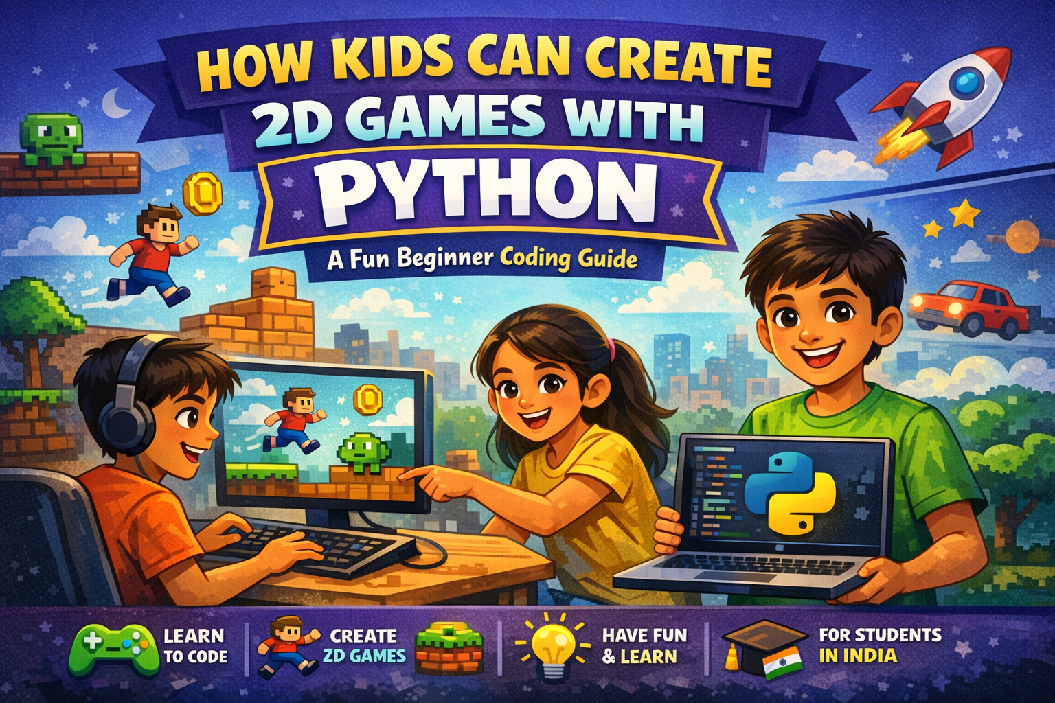 How Kids Can Create 2D Games with Python: A Fun Beginner Coding Guide